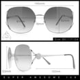 thumbnail image 3 of Womens Glitter Button Jewel Ribbon Hinge Metal Butterfly Sunglasses Gold - Black Brown, 3 of 8