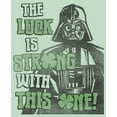 thumbnail image 2 of Girl's Star Wars Darth Vader St. Patrick's Day Luck Is Strong With This One  Graphic Tee Mint Small, 2 of 4