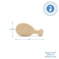 thumbnail image 4 of Chunky Wood Turkey Drumstick Cutout 4-inch, Pack of 5 Thanksgiving Wood Cutouts for Wood Animal Craft and Decor, by Woodpeckers, 4 of 6