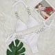 thumbnail image 2 of Trajes de Baño de Bikini de Mujer de Color Sólido Sexy de Moda Dividido con Pantalones, Nylon de Corte Alto para la Piscina de Playa Y las Vacaciones de Verano, 2 of 9