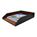 thumbnail image 3 of UnionBasic PU Leather Stackable Office File Document Tray Case Rack Desk File Document Organizer Holder (1-Layer, Brown), 3 of 10