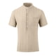 thumbnail image 5 of pstuiky camisetas de hombre, Camisa informal de manga corta con botones y ventilación para hombre camisetas de hombre xl, 5 of 8