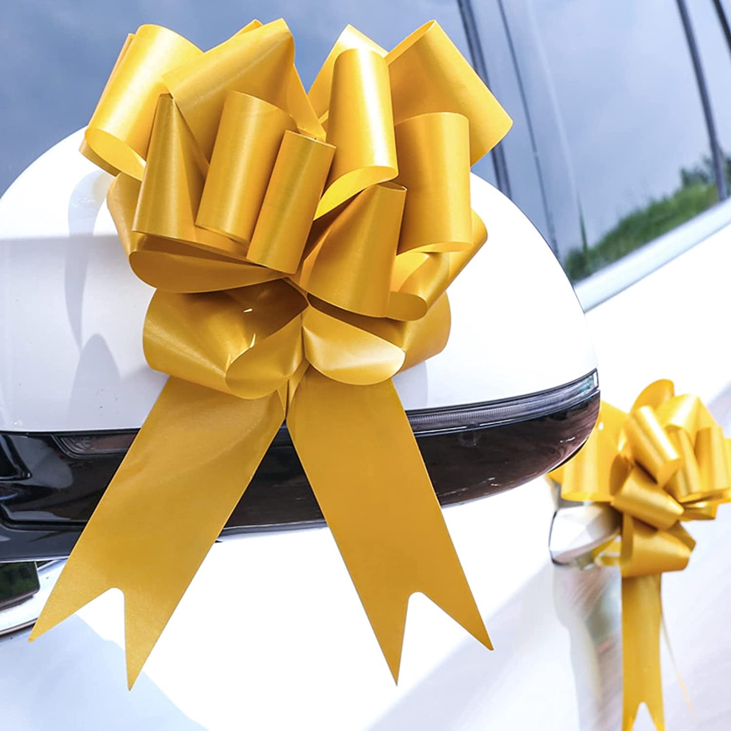 30 PCS Christmas Gold Gift Wrap Bows, Pull Bows for Wrapping, Large Decor Bow Baskets, Flower Bouquets, Birthday Present Box, Wedding Car