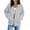 Light Ashy, variant on Hoodies for Women Winter Warm Fashion Long Sleeve Loose Solid Color Zipper Pocket Sweatershirt Coat