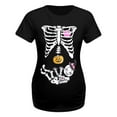 thumbnail image 3 of Spring Tops for Women New Head Skeleton Pregnant Clothing Teasing Border Pregnant T Shirts for Women Navy, 3 of 3
