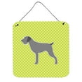 thumbnail image 1 of German Wirehaired Pointer Checkerboard Green Wall or Door Hanging Prints, 1 of 1