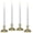Pewter, variant on 612 Vermont Battery Operated LED Window Candles with Timer (6 on/18 Off), Patented Warm White Dual LED Flicker Flame (Pack of 4, Antique Bronze)