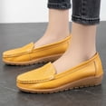 thumbnail image 5 of Miluxas Womens Loafers Dress Flats Slip-On Casual Moccasins Walking Boat Shoes Yellow 9.5(43), 5 of 7