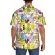 thumbnail image 3 of Balery Tropical Pineapples Camisa Casual de Manga Corta con Botones para Hombre, Texturizada, Estilo Cubano, para Playa, Verano-Large, 3 of 5