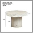 thumbnail image 4 of Kevinplus 24 Inch Faux MARS Textural Patterns Coffee Tables for Living Room, Apartment, No Need Assembly, Beige, 4 of 12