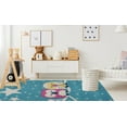 thumbnail image 2 of Blue Adorable Kids Area Rug Carpet with Animals Pink Owls and White Stars, 6x9 (6'7" x 9'2", 200cm x 280cm), 2 of 3