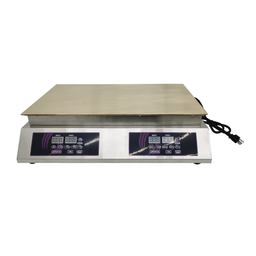 Dual Station Waffle Griddle Countertop Souffle Making Machine Non-Stick Muffin Baker Pancake Maker 110V 26.3*13.8 Inch