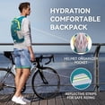 thumbnail image 4 of Paquete de hidratación, mochila de hidratación con vejiga de hidratación de 2 litros, mochila ligera para correr, para mujeres, hombres y niños (verde oscuro), 4 of 5
