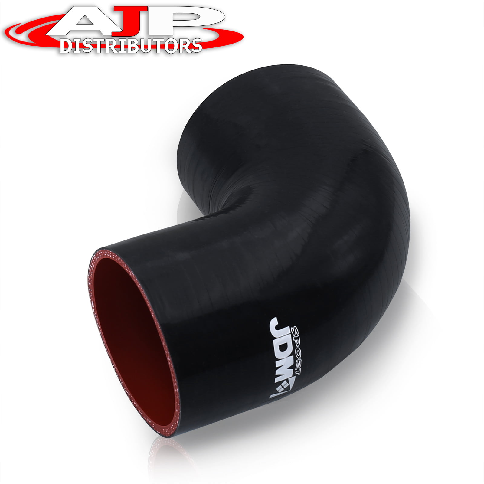 2.5 to 2.5 Black 90 Degree Elbow 3-Ply Silicone Hose for Turbo/Intercooler/Intake Piping 
