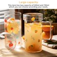 thumbnail image 4 of Naiovety 500ml / 700ml Taza linda ligera Taza de vidrio impresa con asa Taza para beber de oficina de gran capacidad Taza para beber refrigerada por aire Barra de herramientas Numero 3 Naiovety HA025872-03, 4 of 6