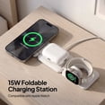 thumbnail image 2 of Powertek 3-in-1 15W Qi Tri-Fold Wireless Charge Pad, White, 2 of 6