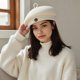 thumbnail image 2 of Trendy Beret British Elegant Painter Hat with Charm Fashion Hat Cabbie Hat for Outdoor Walk Club Cabbie Hat White, 2 of 4