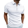thumbnail image 1 of FhsagQ Chemises pour Hommes Chemises pour Hommes Hauts pour Hommes Quatre Saisons Loisirs Mode Rayé Design Contrasté Col à Revers Bouton Manches Longues Hauts Chemises pour Hommes Boxeurs Chemises pour Hommes Hauts Blanc m, 1 of 8