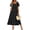 03-Black, variant on Dresses for Women Summer Midi Womens Solid Black Cotton Dresses Short Sleeve Scoop Neck Loose Fit Sun Dresses with Pocket XL 14W 16W