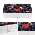 thumbnail image 4 of Hearts Battle PU Leather Jewelry Display Box with Removable Compartment, Portable Necklace and Bracelet Holder, 4 of 6