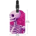 thumbnail image 6 of Square 2Pack PU Leather Skeleton Cruise Luggage Tag with Privacy Cover and Name ID Tag for Travel Handbags Backpacks Luggage Tags, 6 of 6