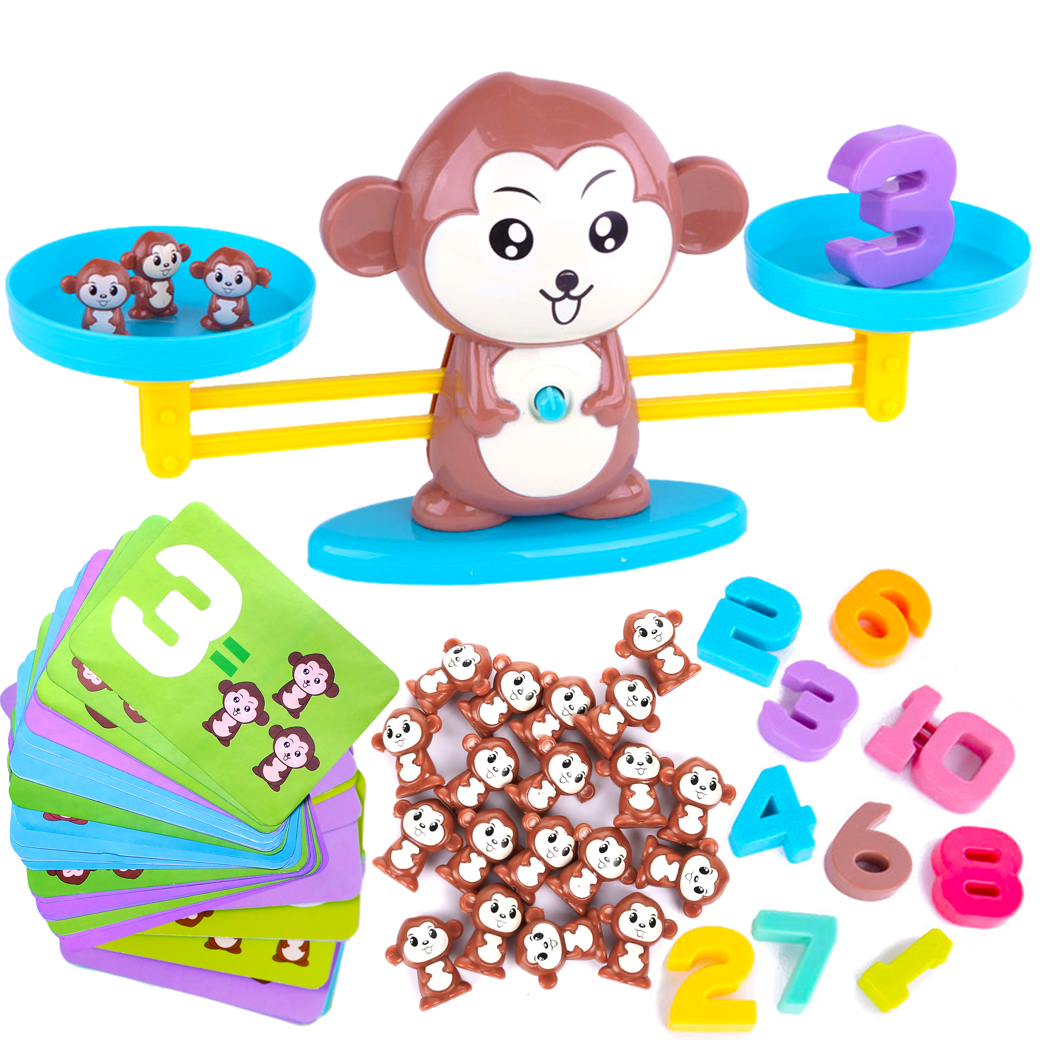 Cooltoys Monkey Balance Cool Math Game For Girls Boys Fun Educational Children S Gift Kids Toy Stem Learning Ages 3 65 Piece Set Walmart Com Walmart Com