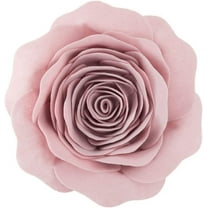 JWH 3D Round Decorative Handmade Valentine Flower Throw Pillows for Couch Bed Living Room Chair Bedroom 14 Inch Pink