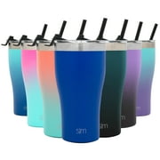 Simple Modern 22oz Slim Cruiser Tumbler with Straw & Closing Lid Travel Mug - Gift Double Wall Vacuum Insulated - 18/8 Stainless Steel Water Bottle -Twilight