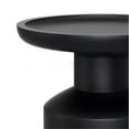 thumbnail image 4 of Allora 16" Round Contemporary Solid Wood Accent Table in Black, 4 of 7