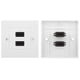thumbnail image 4 of Placa de pared HDMI dual universal para uso en hoteles, hogares y oficinas: compatible con el estándar de EE. UU., 4 of 8