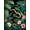 Black Green Pink, Pattern 2, variant on ODIKA 8'x10' Washable Area Rug Non-Slip Chair-Friendly Mat Snake Floral Boho Medallion Design With Vintage Vine Accents for Dining Room, Large Office, Lounge