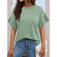 thumbnail image 5 of Womens Short Sleeve Tops Bean Green XL, 5 of 9