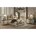 thumbnail image 3 of 74" X 89" X 78" PU Antique Pearl Wood Poly Resin Upholstery Queen Bed, 3 of 3