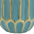 thumbnail image 3 of Sagebrook Home Ceramic 8"h Decorative Vase, Turquoise/gold, 3 of 7