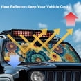 thumbnail image 5 of POLERO Accordion Car Windshield Sun Shade, Colorful Mandala Flower Car Sun Visor to Protect UV Rays, Foldable Automotive Windshield Sunshades Keep Your Vehicle Cool & Comfort - 52.95" x 16.14", 5 of 7