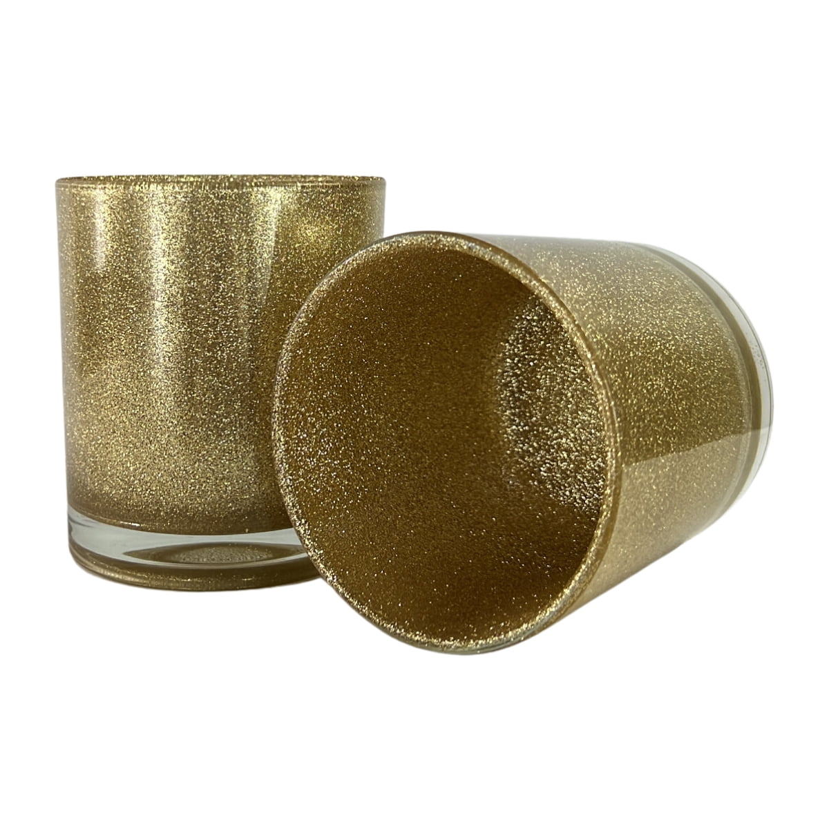 14 oz. Havana Glitter Gold Empty Candle making Jar candle vessels for DIY candle-making projects (Box of 36) FREE SHIPPING