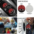 thumbnail image 5 of Yuyamidu Cute Ladybug Auto Seat Covers Set with Steering Wheel Cover Seat Belt Covers Red Car Armrest Cover Cushion Coasters Cup Holders Keychain, 13 PCS Car Accessories, 5 of 6