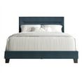 thumbnail image 2 of Castle Place Simple Linen Upholstered Twin Bed, Blue, 2 of 10