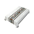 thumbnail image 2 of Plastic Tablecloths for Rectangle Tables, 1 Pack 48x48 Inch Marble PVC Tablecloth Waterproof & Oil-Proof Vintage Embroidery Floral Edge Ethnic Square Kitchen Dining Tablecloth, 2 of 3