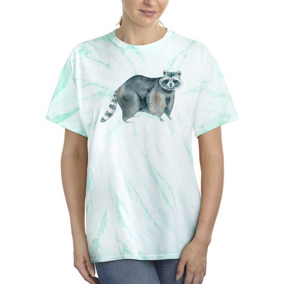 A Watercolor Raccoon Tie Dye Cyclone Women -Image by Shutterstock, Female Medium