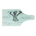 thumbnail image 2 of Modern Cutting Board, Hot Air Balloon Sketch in the Clouds Murky Air Journey Picture, Decorative Tempered Glass Cutting and Serving Board, Wine Bottle Shape, Charcoal Grey White, by Ambesonne, 2 of 5