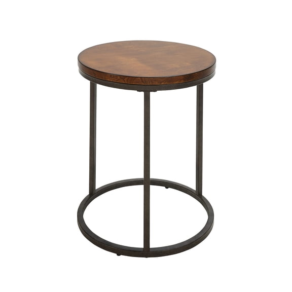 HomeRoots 493253 19.68 x 18.5 x 18.5 in. Black & Gray Manufactured Wood Square End Table
