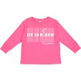 thumbnail image 3 of Inktastic He is Risen Mirror Words Boys or Girls Long Sleeve Toddler T-Shirt, 3 of 5