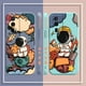 thumbnail image 4 of Case For Redmi K60E K50 K40S K40 K30 K20 10C 9 8A 8 10 Pro 4G 5G Colour Simple Liquid silicone Case Cartoon Space Astronaut, 4 of 5