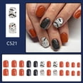 thumbnail image 3 of Fofosbeauty 24pcs Press on Nails, Artificial Acrylic Nails for Salon Quality in Seconds,Almond Bat Skull Star, 3 of 8