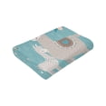 thumbnail image 6 of Kll Fleece Blanket Plush Throw Blanket Teal Mama Llama,Soft Fuzzy Cozy Flannel Blanket For Couch Sofa Bed.(50"X40"), 6 of 9