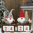 thumbnail image 6 of Christmas Advent Calendar Table Ornament,Rustic Wooden Blocks Countdown Box with Gnomes for Home Table Kitchen Christmas Decoration, 6 of 7
