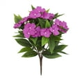 thumbnail image 3 of Clearance!1 Pcs Artificial Impatiens Flowers for Outdoors Faux Impatiens Bushes White Silk Flowers Greenery Artificial Impatiens Bouquet for Patio Lawn Garden Pot Hanging Basket Porch Decoration, 3 of 10