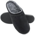 thumbnail image 6 of SLM Men's Suede Slip On Fleece Lined Open Back Hard Bottom House Shoe Slippers, 6 of 6