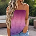 thumbnail image 2 of Simua Eyelet Tube Tops for Women Strapless Bandeau Tanks Casual Gradient Color Backless Sleeveless Blouse, 2 of 6